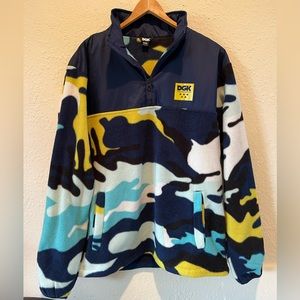 DGK chill custom polar tech fleece jacket | SMALL